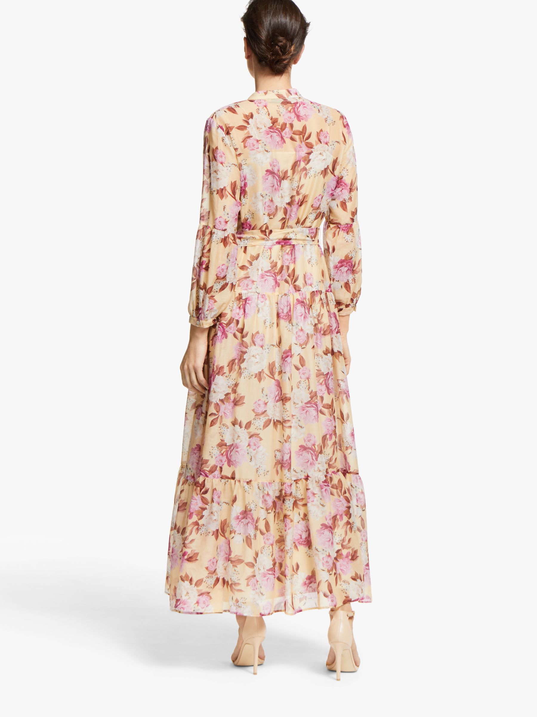 Marella Clava Floral Print Maxi Dress, Natural at John Lewis & Partners