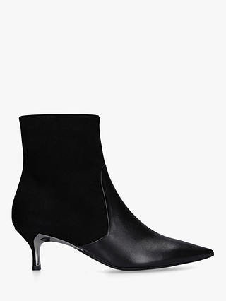 Furla Eva Stiletto Heel Leather Ankle Boots, Black