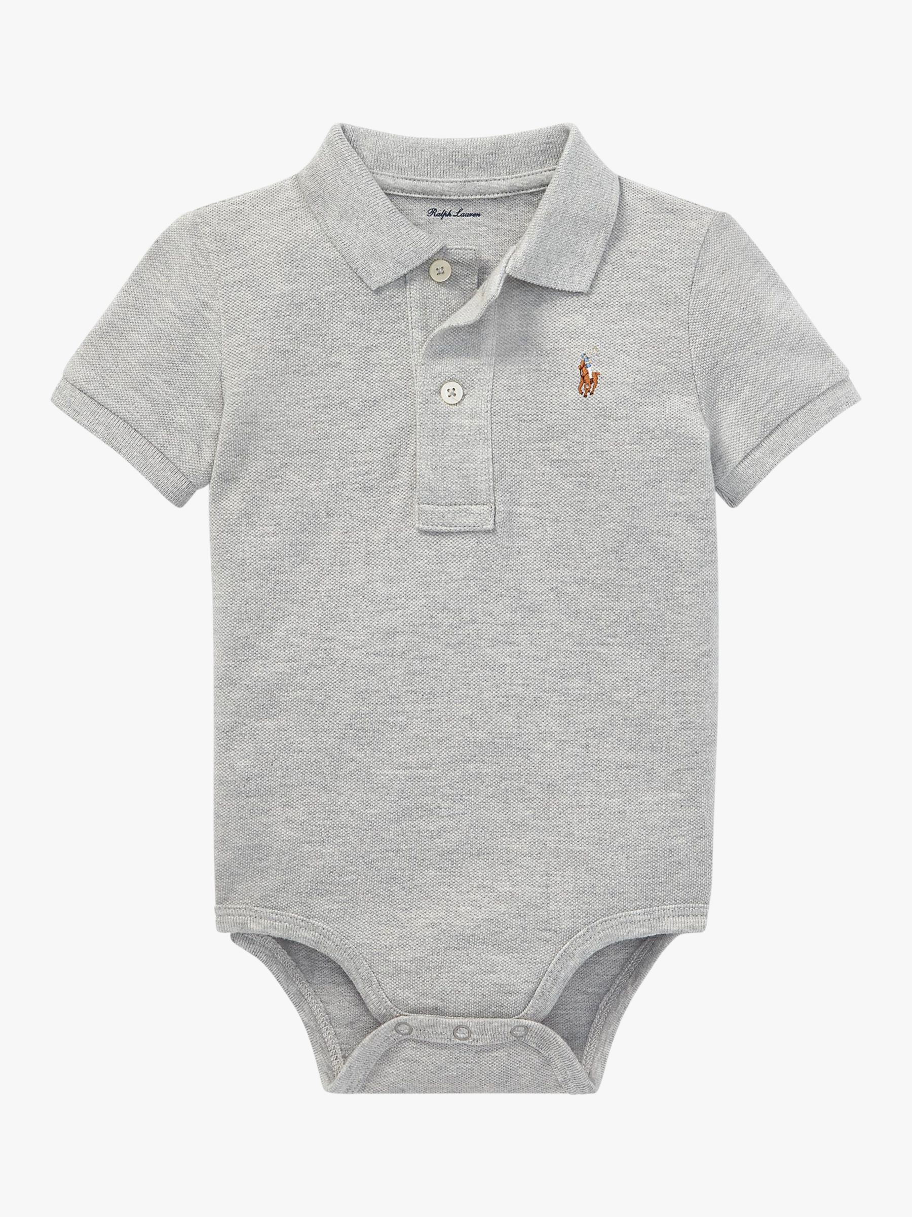 Verbinding Steil Tutor Polo Ralph Lauren Baby Bodysuit, Grey