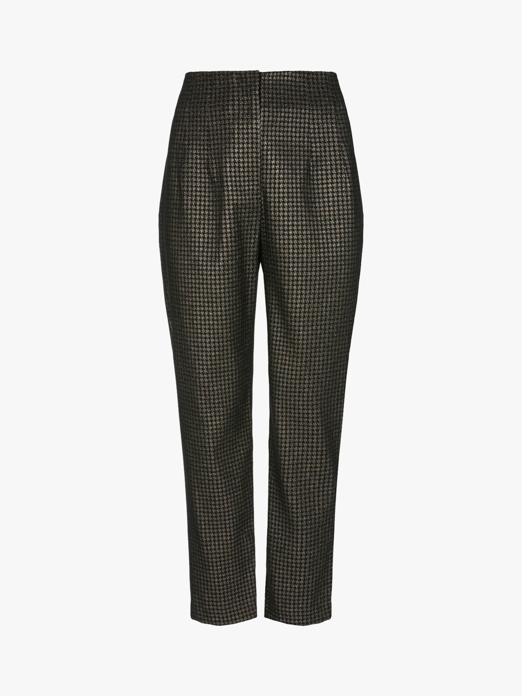 Mint Velvet Skinny Metallic Houndstooth Trousers, Multi at John Lewis ...