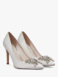 Rainbow Club Nelly Satin Jewel Court Shoes, Ivory