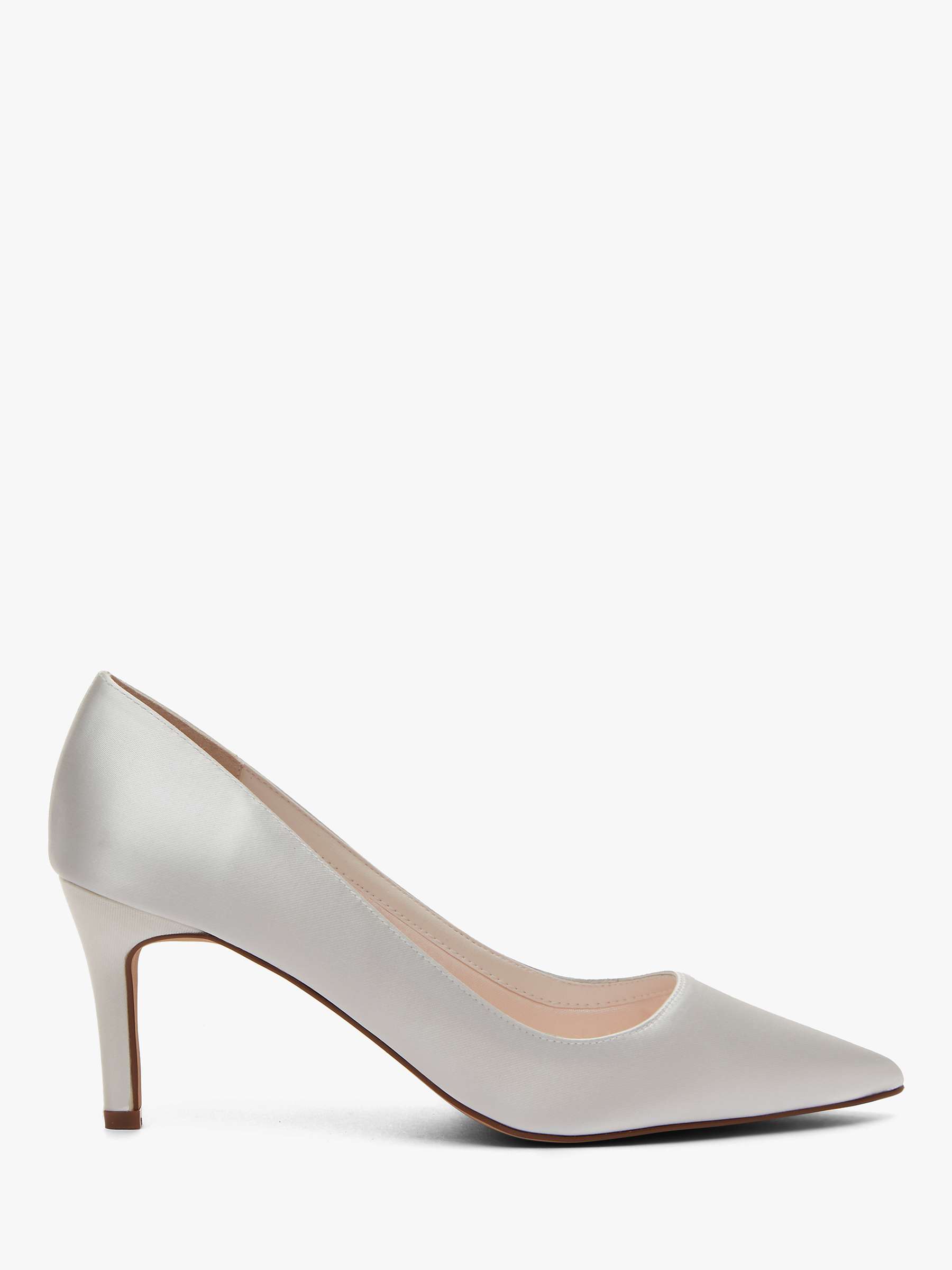 Buy Rainbow Club Morgan Satin Court Shoes, Ivory Online at johnlewis.com