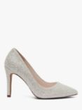 Rainbow Club Coco Snow Glitter Pointed Court Shoes, Ivory