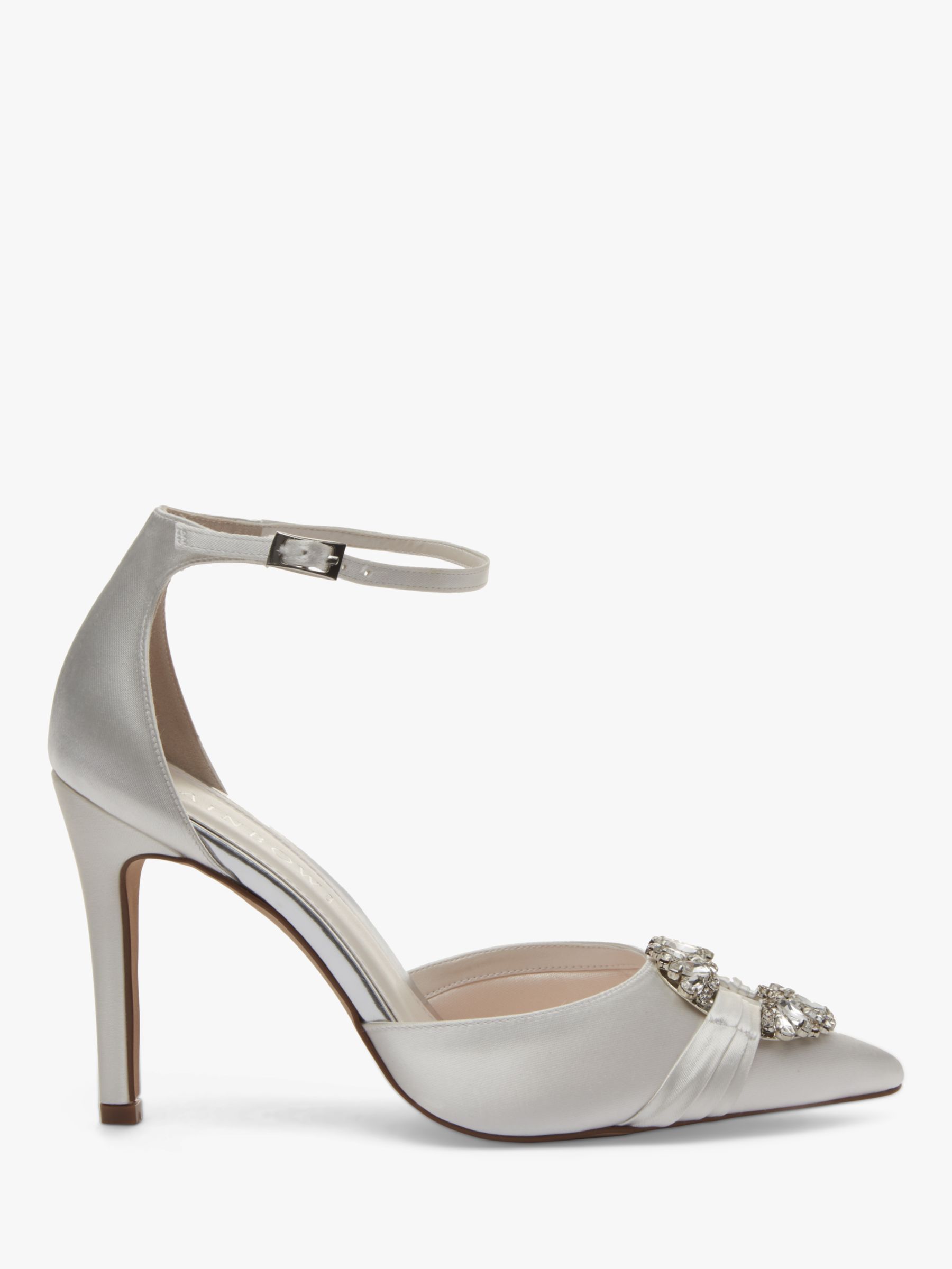 Rainbow Club Filippa Embellished Two Part Court Shoes, Ivory