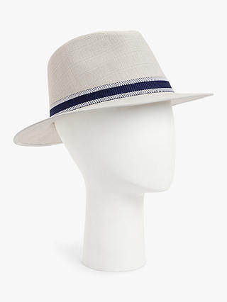 Failsworth Cotton Linen Fedora Hat, Natural