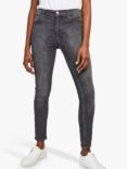 French Connection Mid Rise Skinny Rebound Jeans, Charcoal