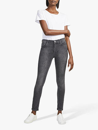 French Connection Mid Rise Skinny Rebound Jeans, Charcoal