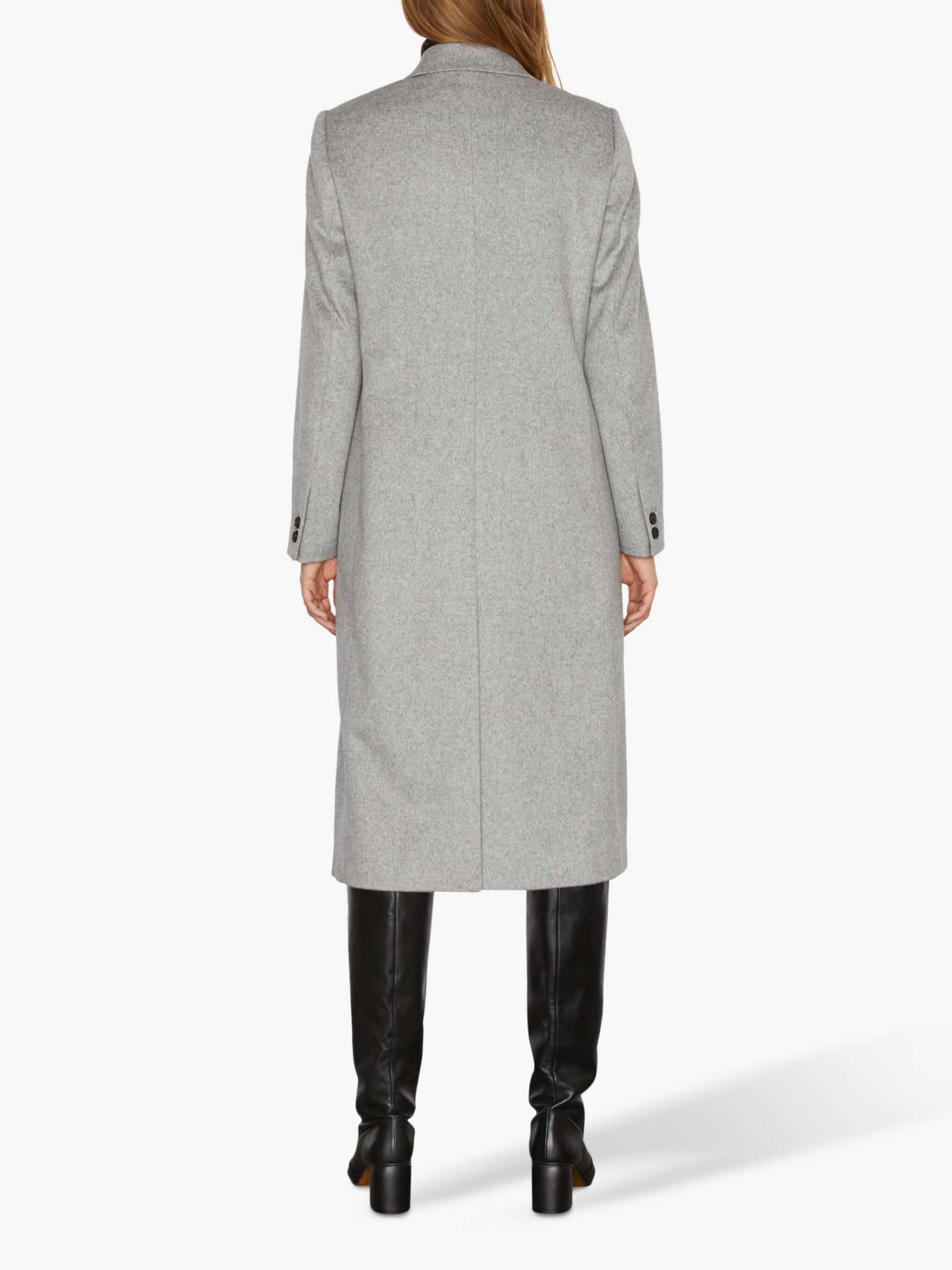 Jigsaw Wool Luxe Long City Coat, Grey