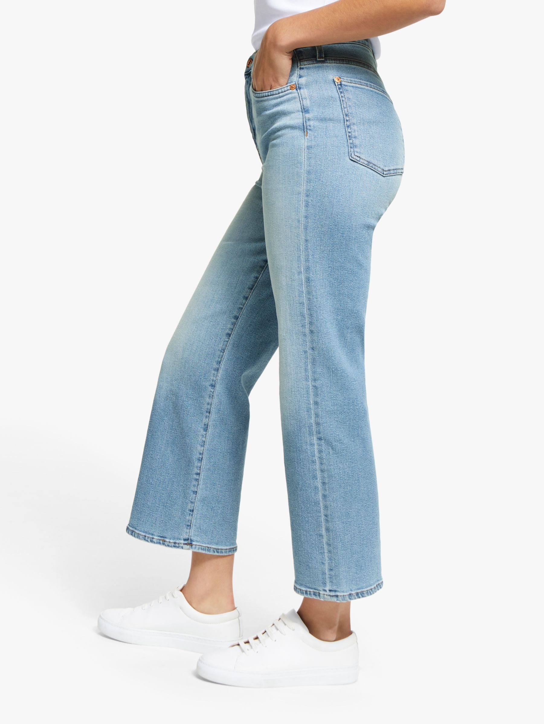 7 For All Mankind Cropped Alexa Luxe Vintage Jeans, Blue Eyes