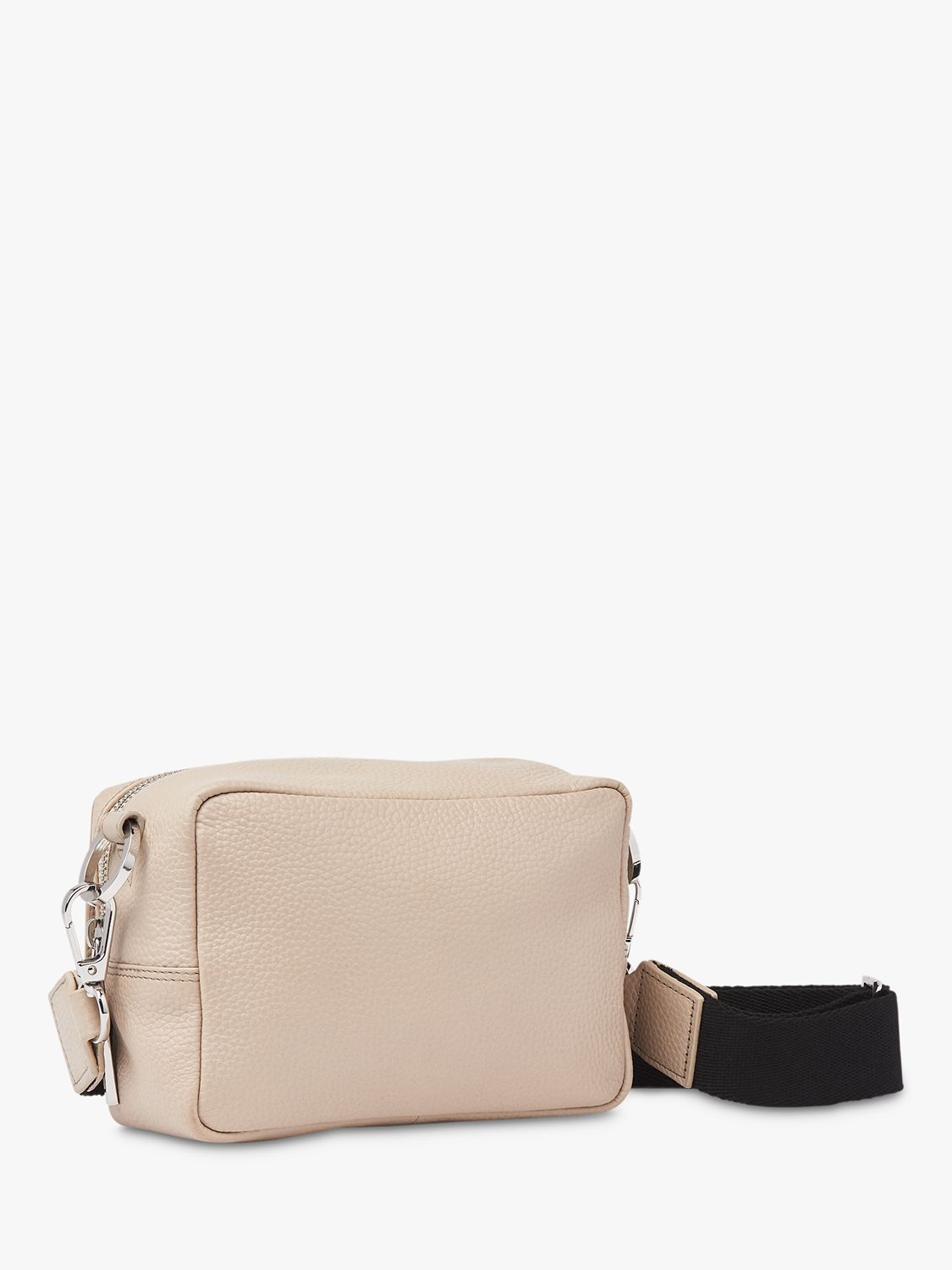 Whistles Bibi Leather Cross Body Bag, Soft Taupe, One Size