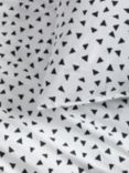 John Lewis Geometric Duvet Cover and Pillowcase Set, White/Black