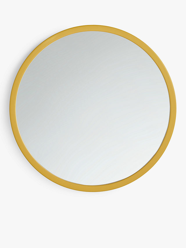 John Lewis ANYDAY Round Edge Wall Mirror, Mustard, 55cm