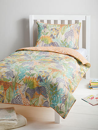 Harlequin Into the Wild Reversible Cotton Duvet Cover and Pillowcase Set, Single, Multi