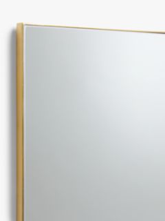 John Lewis Rectangular Metal Frame Wall Mirror, Gold, 102 x 76cm