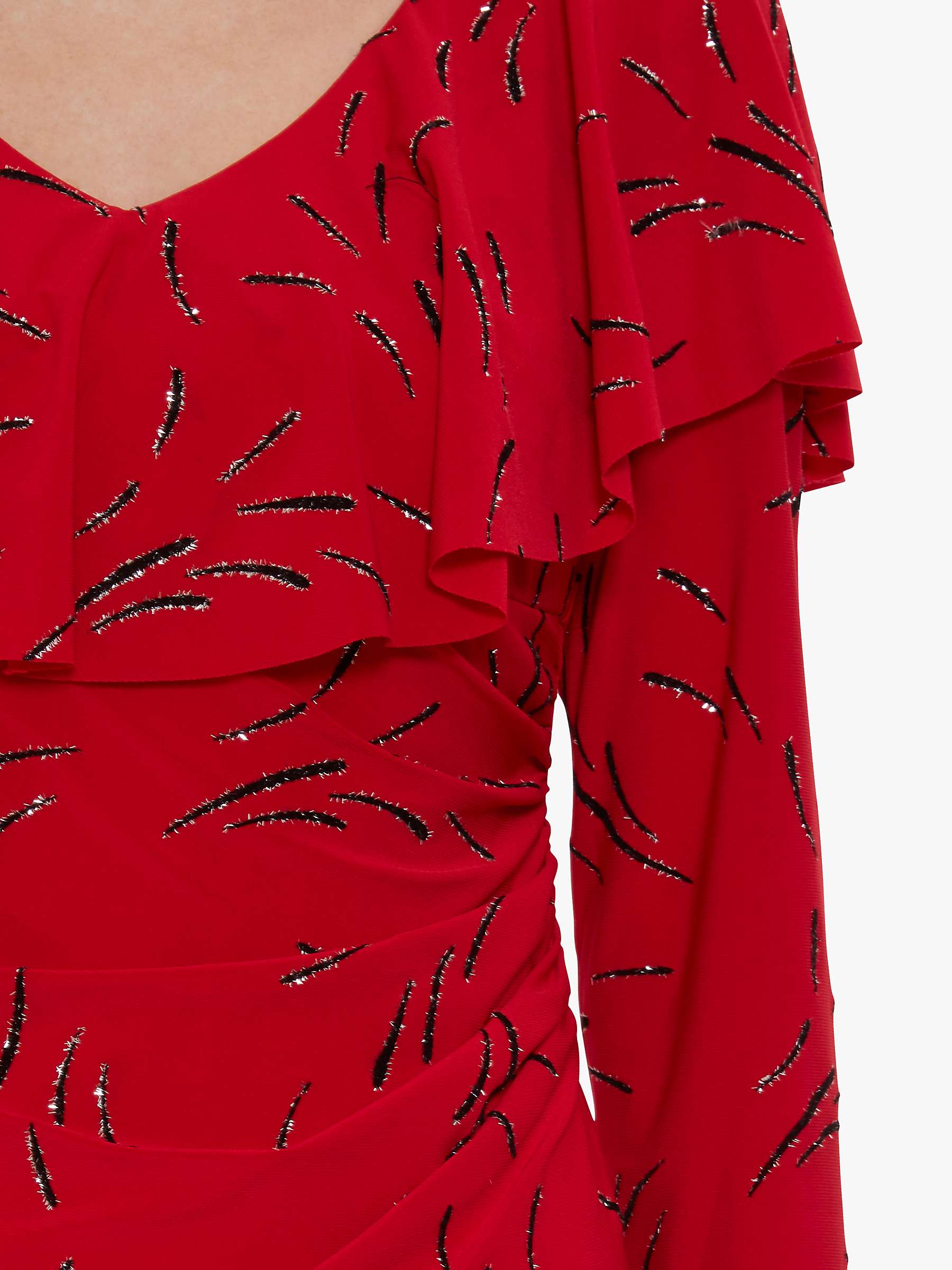 Buy Gina Bacconi Suuri Frill Dress, Red Online at johnlewis.com