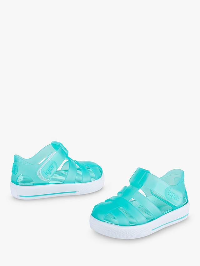 IGOR Kids' Star Jelly Sandals, Aquamarine 
