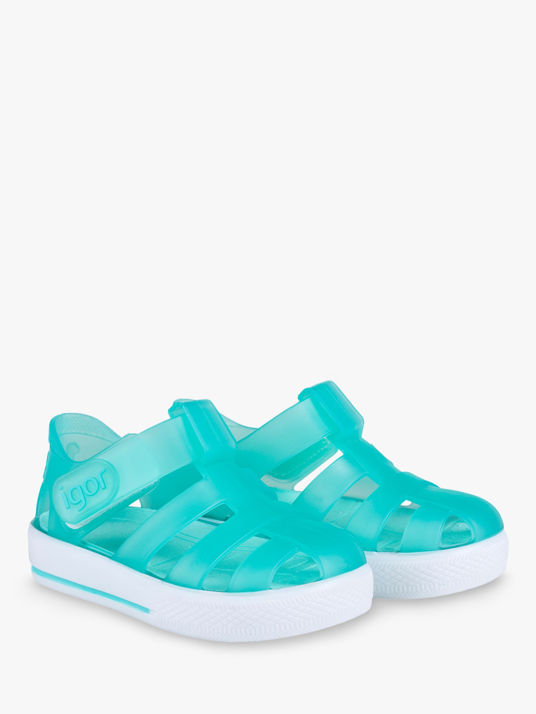 IGOR Kids' Star Jelly Sandals, Aquamarine, 19