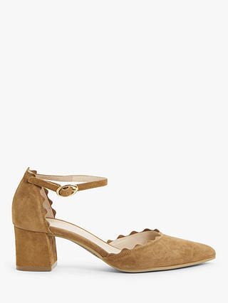 John Lewis & Partners Cara Scallop Court Shoes Suede