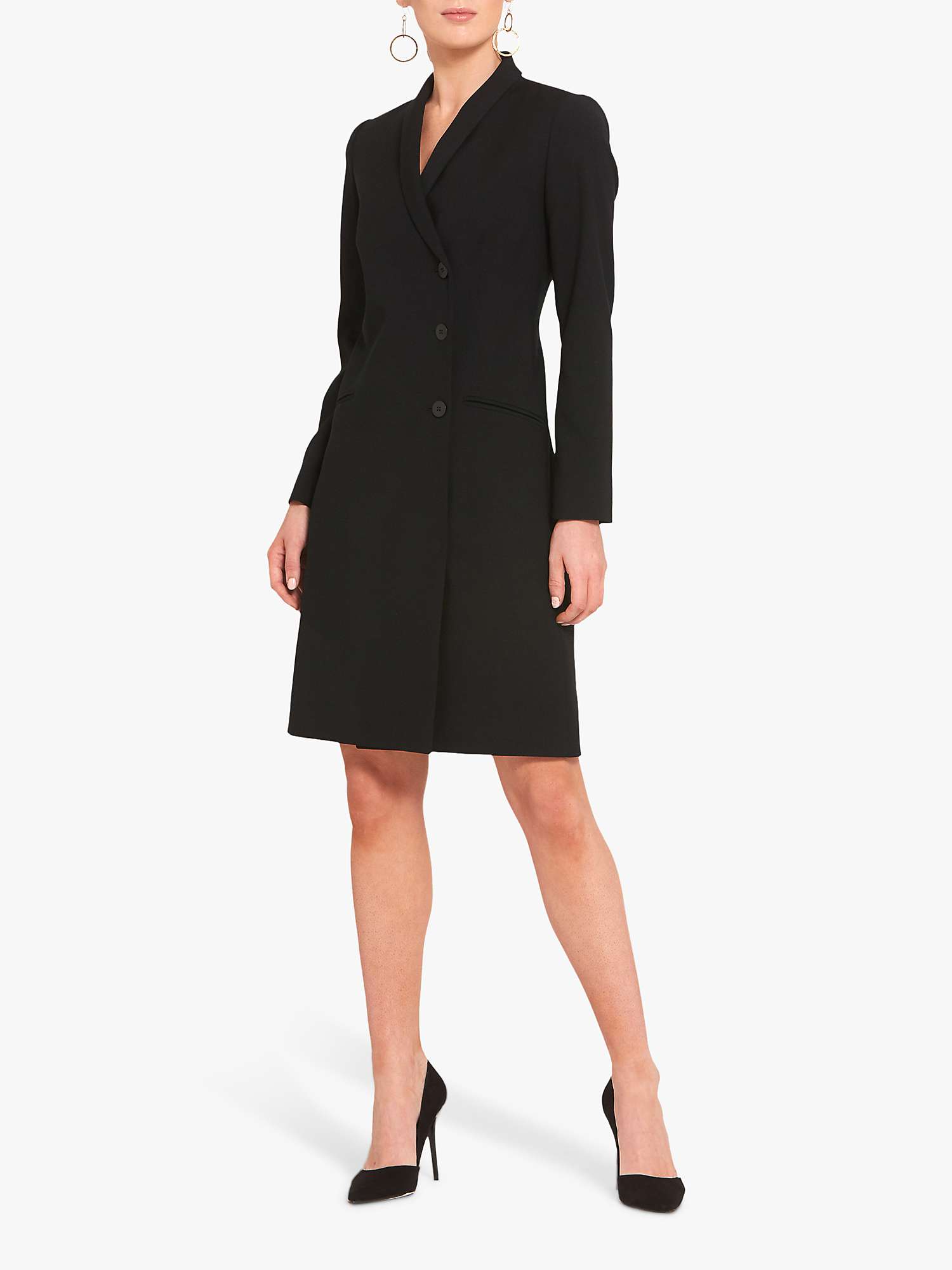 Buy Helen McAlinden Cameron Wool Blend Tuxedo Jacket Dress, Black Online at johnlewis.com