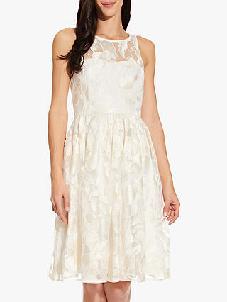 Adrianna Papell Embroidered Dress, Ivory