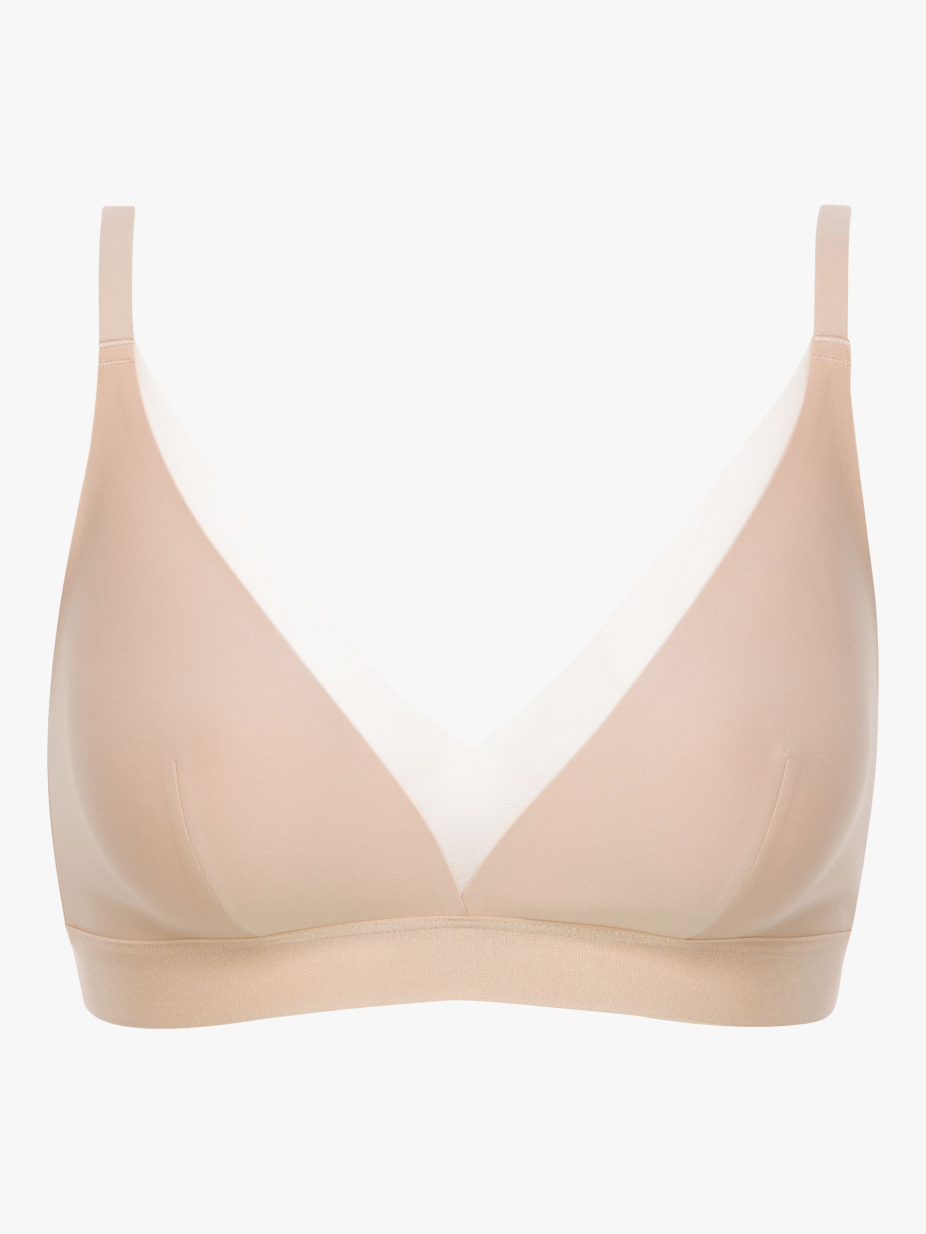 Chantelle Prime Non Wired Spacer Bra, Golden Beige at John Lewis & Partners