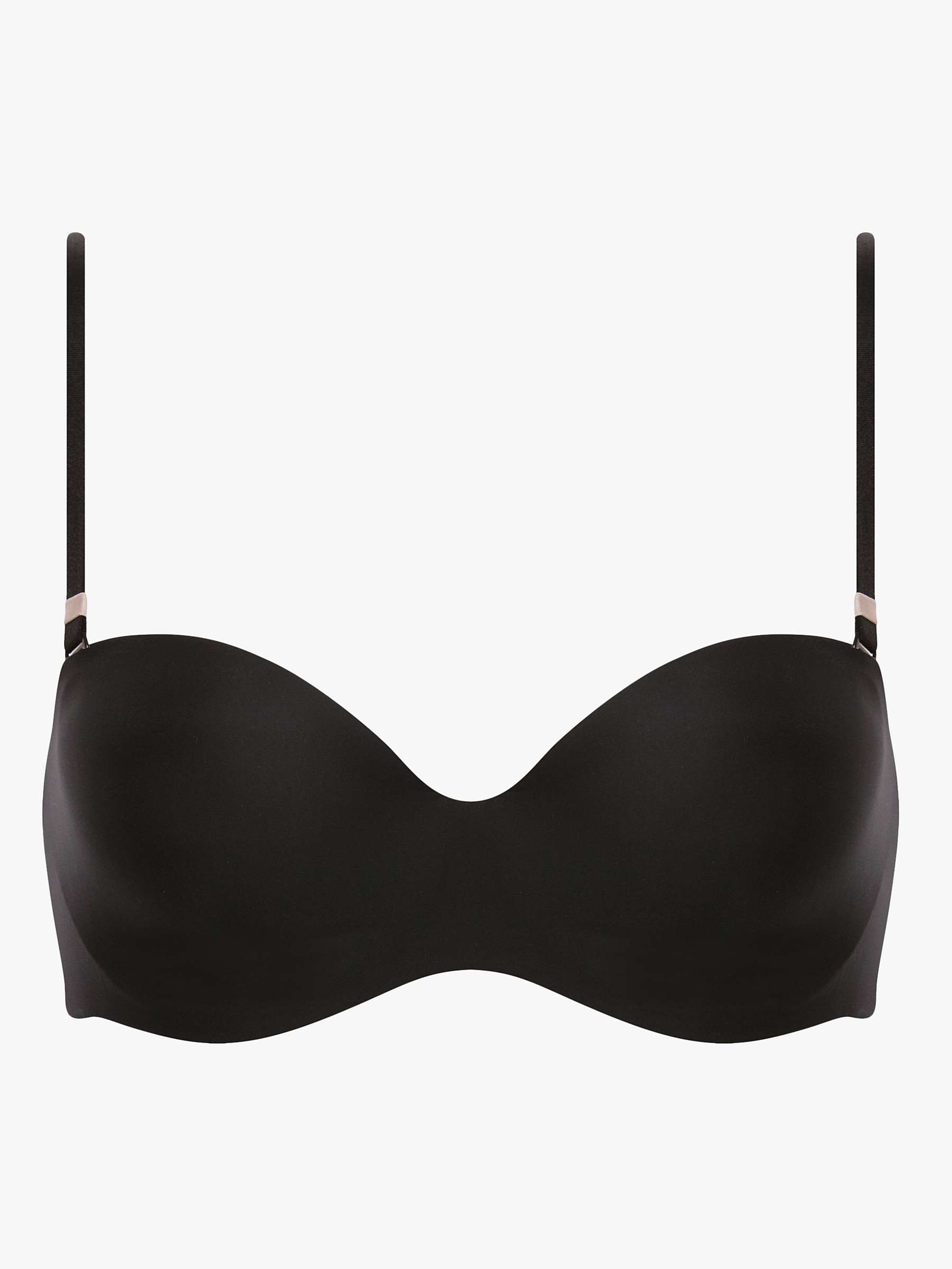 Chantelle Absolute Invisible Strapless T-Shirt Bra, Black at John Lewis ...