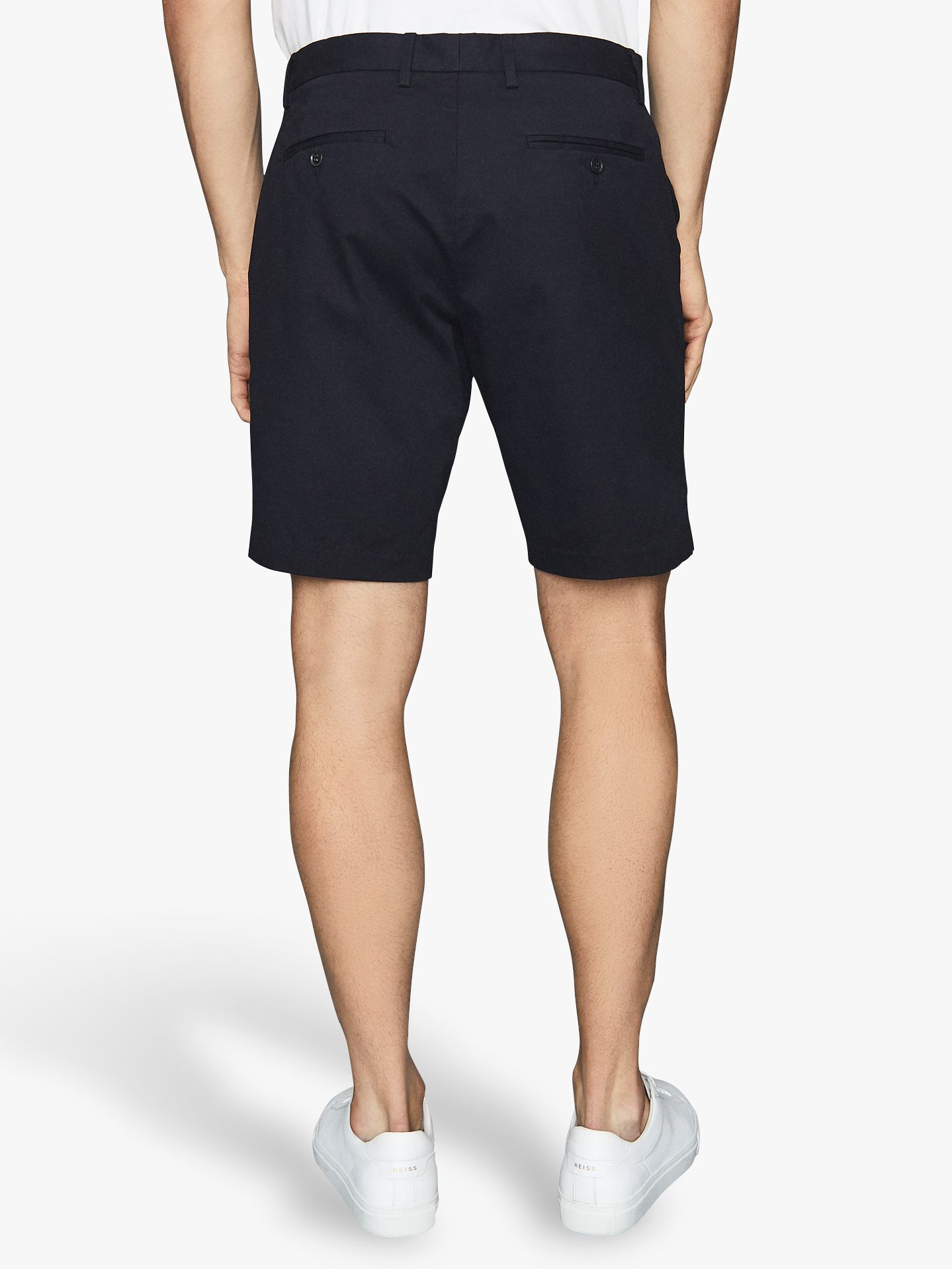 Reiss Wicket Casual Chino Shorts, Navy at John Lewis & Partners