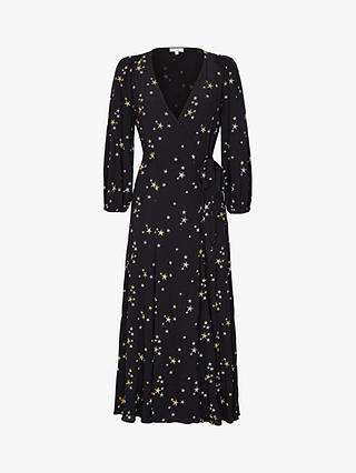 Ghost Emilie Star Print Dress, Black