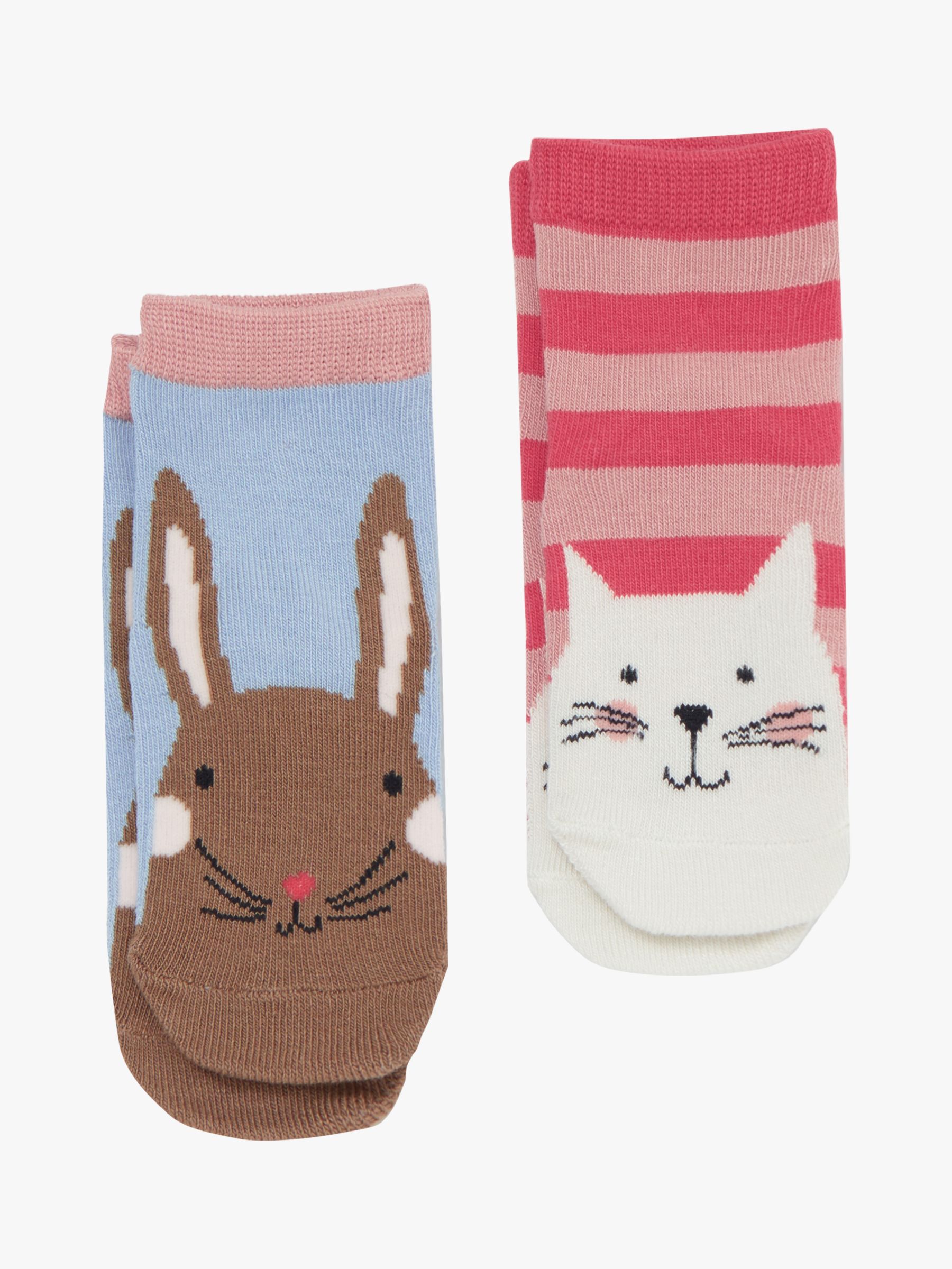 Baby Joule Neat Feet Cat Socks, Multi at John Lewis & Partners