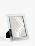 John Lewis & Partners Glass Border Photo Frame, Clear/Silver