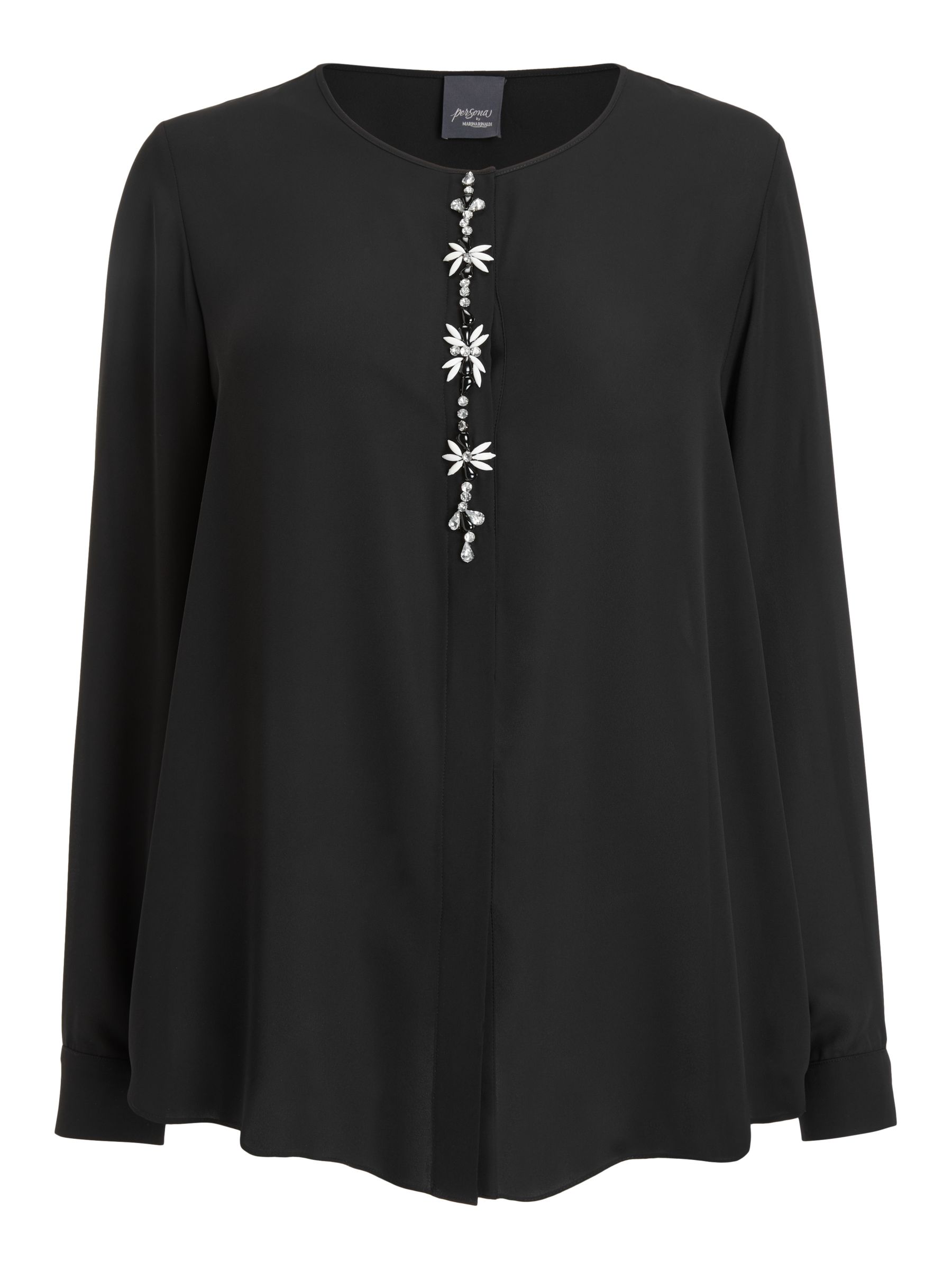 Persona by Marina Rinaldi Ruche blouse wit casual uitstraling Mode Blouses Ruche blouses 