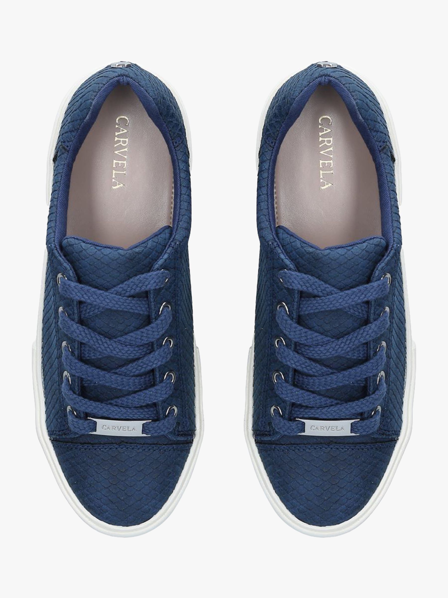 carvela light lace up trainers