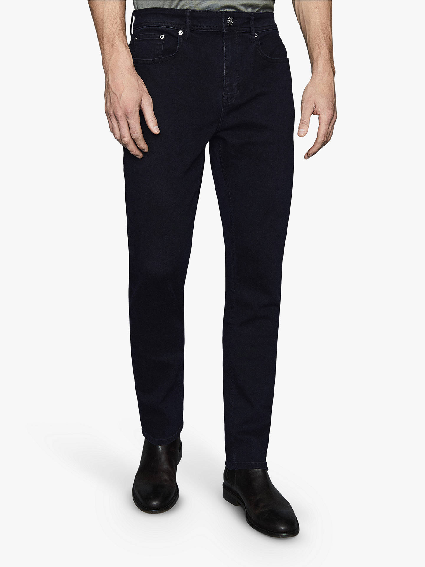 Reiss Bruce Slim Fit Jeans, Navy at John Lewis & Partners