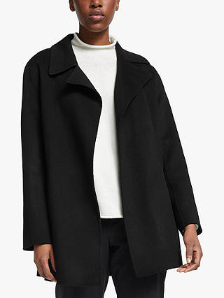 Theory Double Faced Wool Coat, Black