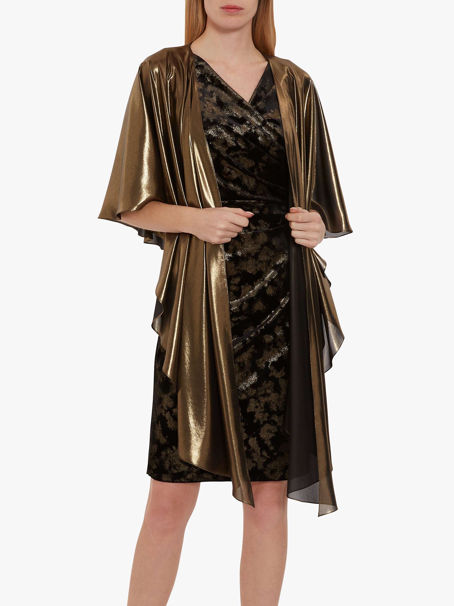 Buy Gina Bacconi Cambria Metallic Velvet Wrap Dress Online at johnlewis.com