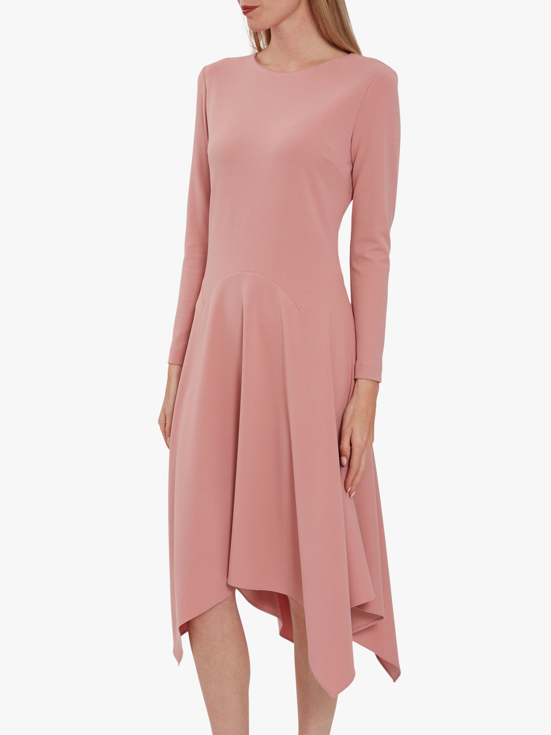 Gina Bacconi Lulana Soft Crepe Hanky Hem Dress