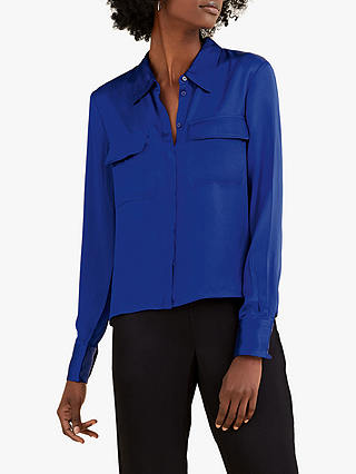 Pure Collection Satin Utility Blouse