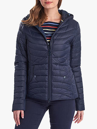 Barbour Ashore Hooded Quilted Jacket, Navy, 8