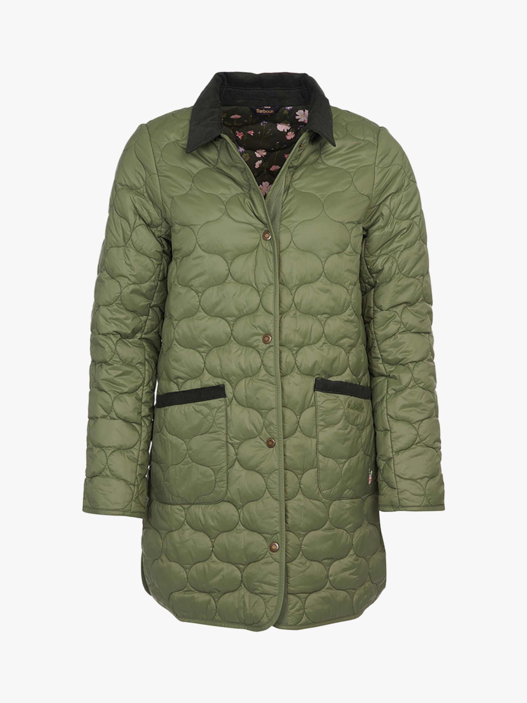 Barbour National Trust Lily Onion Quilted Jacket, Bayleaf at John Lewis ...