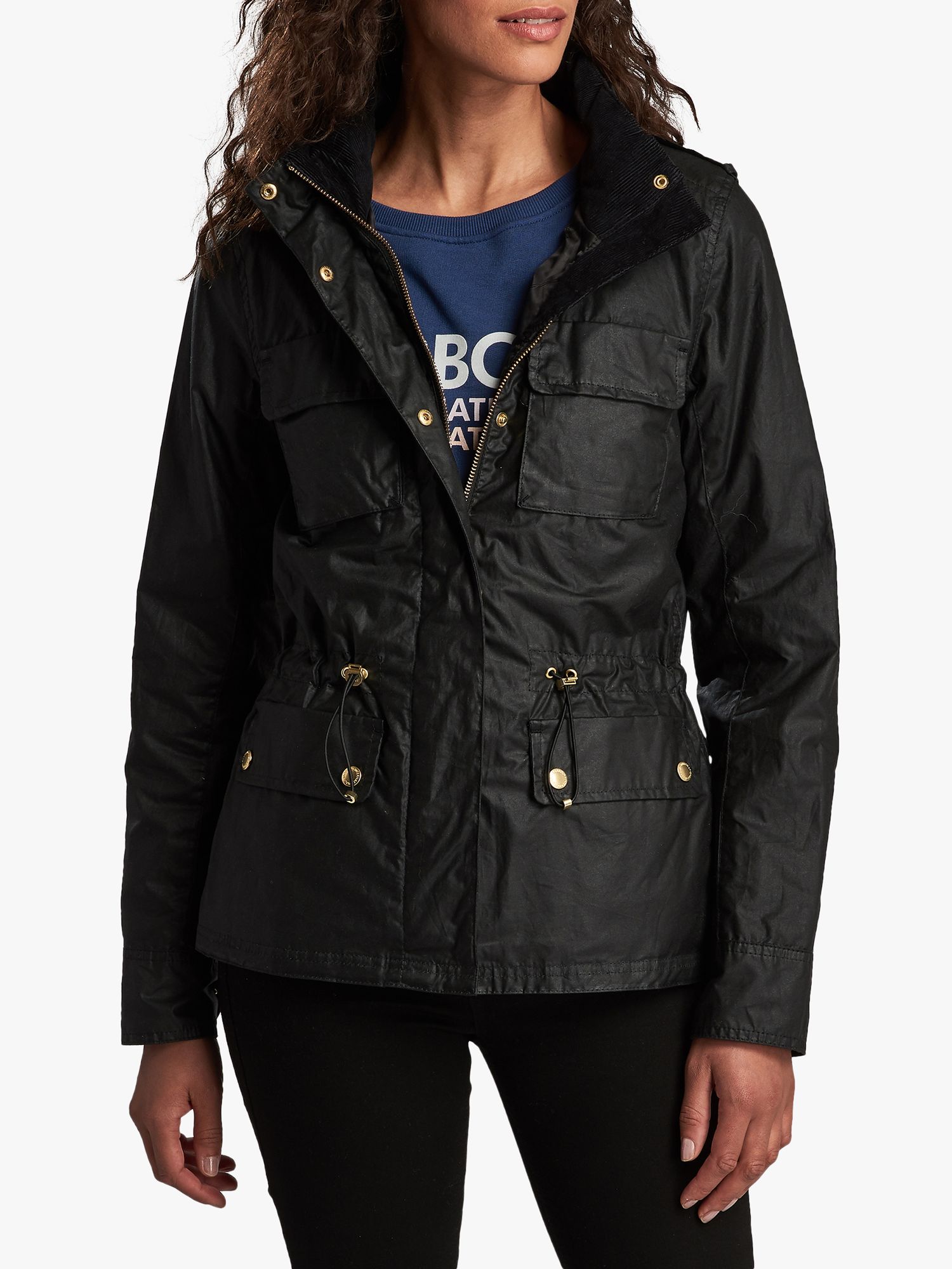 barbour waxed cotton jacket womens