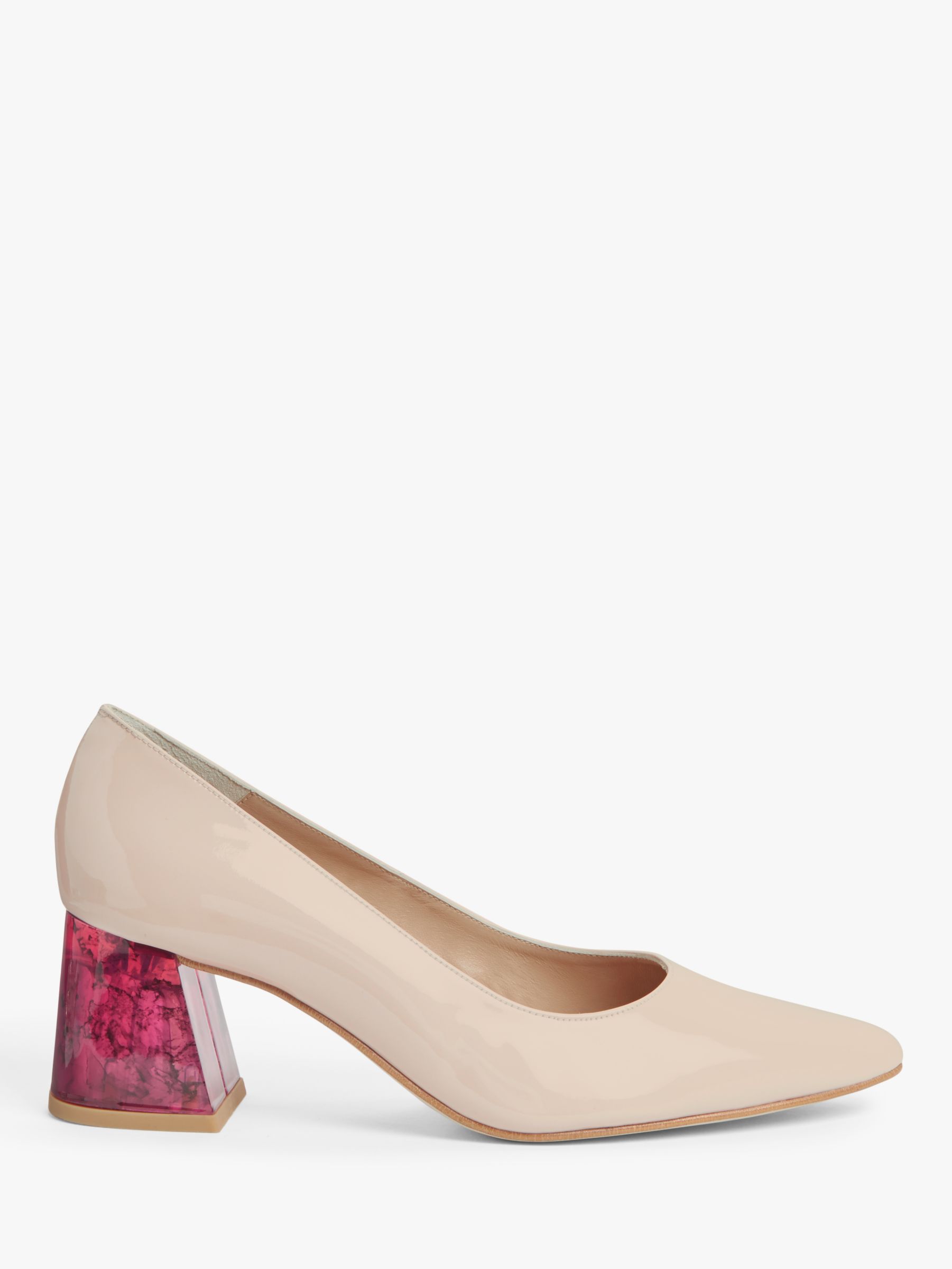 John Lewis & Partners Anastasia Feature Heel Pointed Court Shoes
