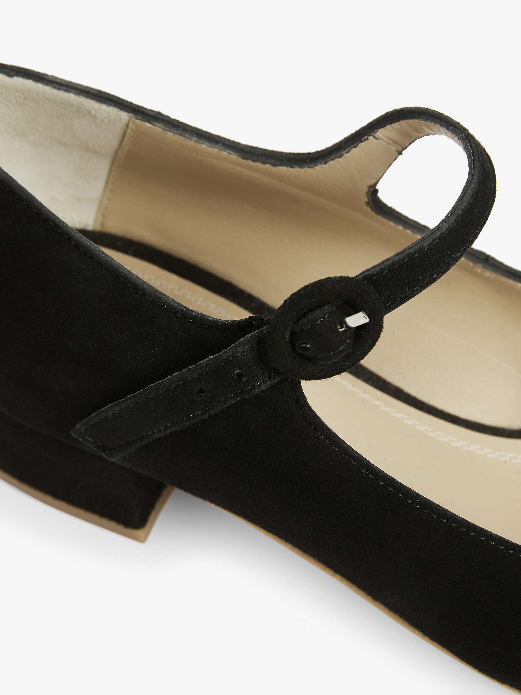 Buy John Lewis Adora Suede Mary Jane Court Shoes, Black Online at johnlewis.com