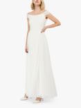 Monsoon Emmeline Bardot Embellished Maxi Wedding Dress, Ivory