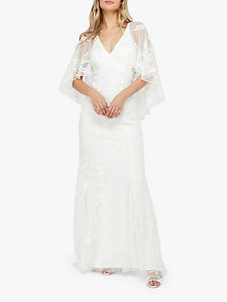 Monsoon Christabel Bridal Embellished Maxi Dress, Ivory
