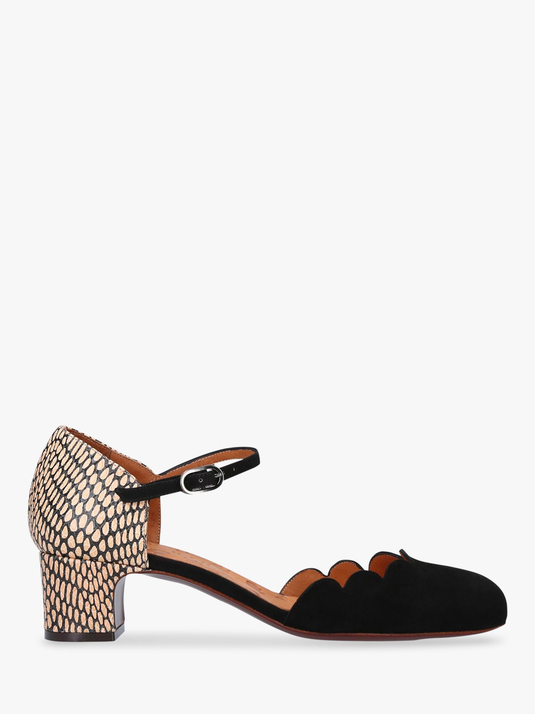 Chie Mihara Uma Two Part Block Heel Court Shoes