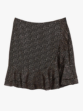Oasis Spot Print Mini Skirt, Black