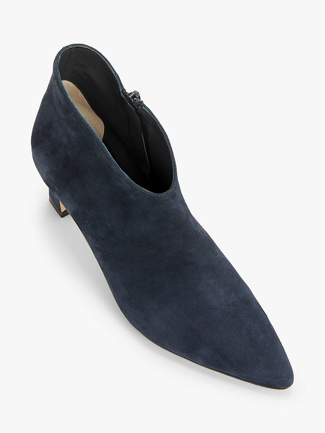 John Lewis Waverly Suede Shoe Boots, Blue