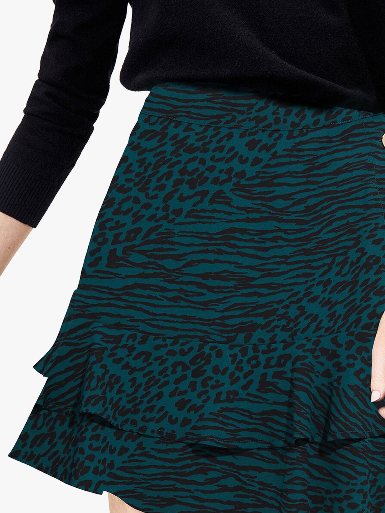 oasis animal print skirt