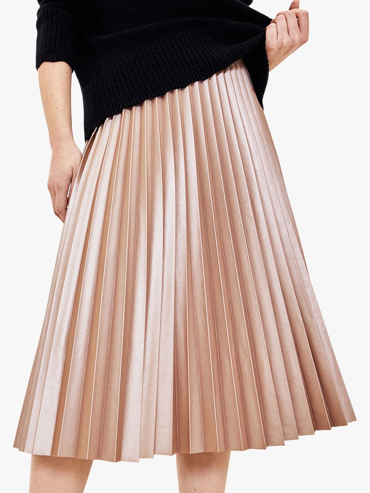 pink pleather skirt
