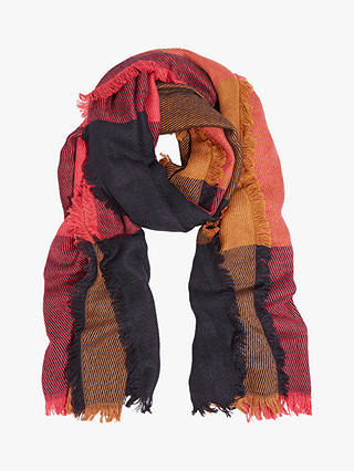 Oasis Large Check Blanket Scarf, Pink/Multi